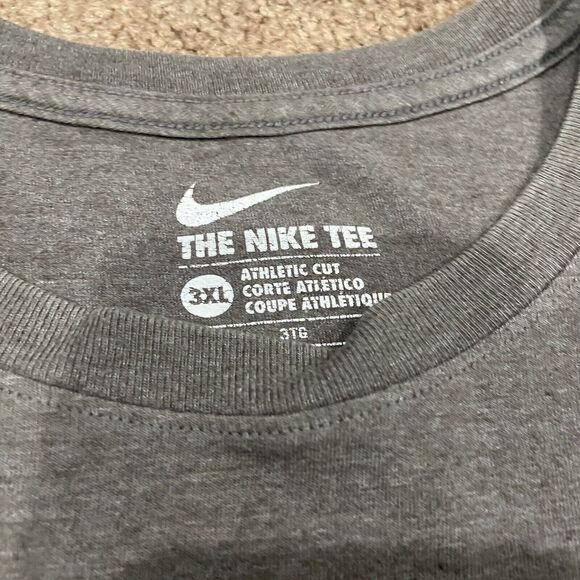 Nike "Just Do It" Brown T-Shirt Red Swoosh Mens Size 3XL - Picture 4 of 7